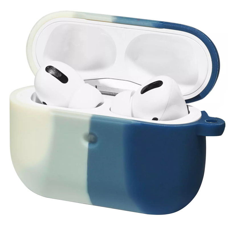 

Силіконовий футляр Colorfull для навушників Airpods Pro (Білий / Синій) 1185292