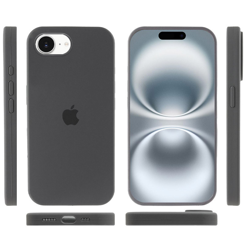 Фото Чехол Silicone Case Full Protective (AA) для Apple iPhone 16e (6.1") (Серый / Dark Gray) в магазине vchehle.ua