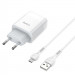 Фото СЗУ Hoco C73A Glorious 2.4A (2USB-A) + кабель USB to MicroUSB (Белый) на vchehle.ua