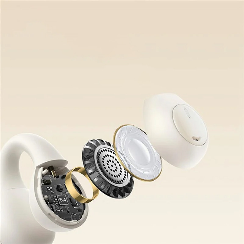 Бездротові TWS навушники Baseus OS Bass 15 Clip Open-Ear (A00079500) (Stellar White) в магазині vchehle.ua