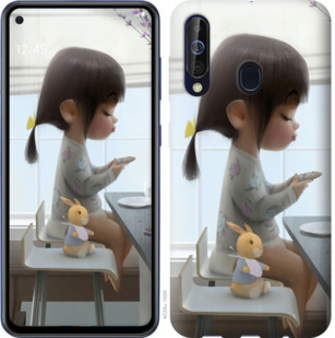 

Чехол Милая девочка с зайчиком для Samsung Galaxy A60 2019 A606F 741132