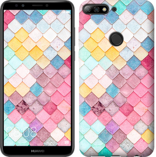 

Чехол Красочная черепица для Huawei Y7 Prime (2018) 670161