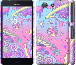 Чехол Розовая галактика для Sony Xperia Z3 Compact D5803