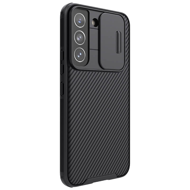 Фото Карбонова накладка Nillkin Camshield (шторка на камеру) на Samsung Galaxy S22+ (Чорний / Black) в маназині vchehle.ua