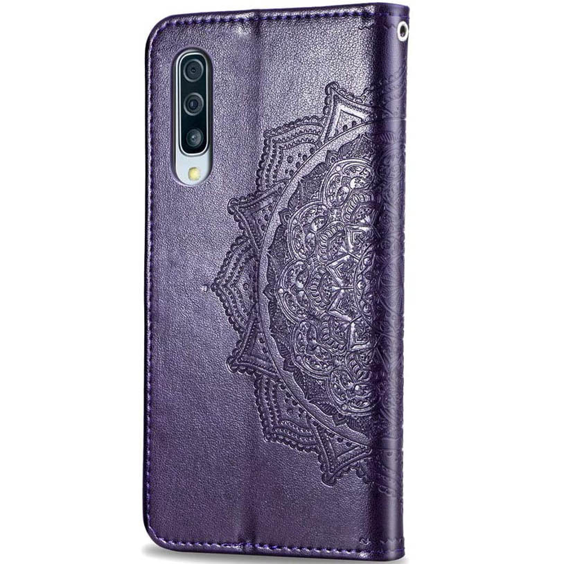 Фото Шкіряний чохол-книжка Art Case з візитницею на Samsung Galaxy A70 (A705F) (Фіолетовий) в маназині vchehle.ua