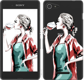 

Чохол Дівчина з келихом на Sony Xperia E3 D2202 841589