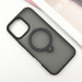 Фото TPU+PC чохол Metal Buttons with Magnetic Safe Colorful HQ Ring для Apple iPhone 16 Pro (6.3") (Black) на vchehle.ua