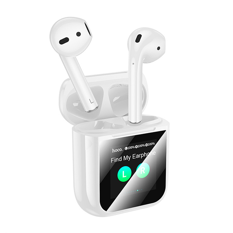 Бездротові TWS навушники Hoco EW80 Magnificent with Touch Screen (White) в магазині vchehle.ua