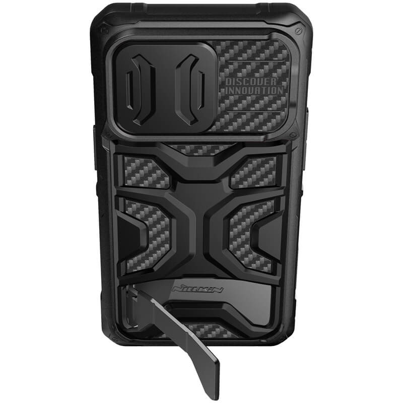 TPU+PC чохол Nillkin CamShield Adventurer Pro (шторка на камеру) на Apple iPhone 14 Pro Max (6.7") (Armor Black) в магазині vchehle.ua