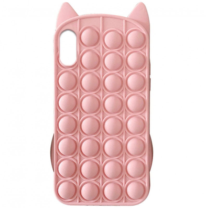 

Фігурний силіконовий 3D чохол-антистрес Pop it Bubble Cat на Apple iPhone X / XS (5.8") (Рожевий) 1160248