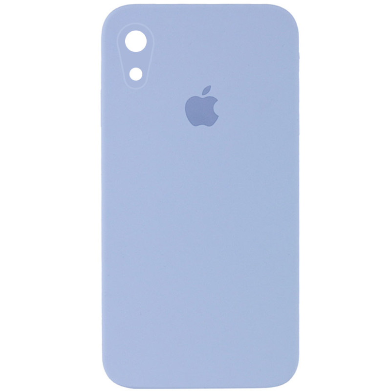 Чохол Silicone Case Square Full Camera Protective (AA) на Apple iPhone XR (6.1") (Блакитний / Mist blue)