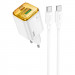 СЗУ Hoco N53 Monsoon PD30W+QC3.0 (1USB-A/1C) + кабель Type-C to Type-C (White)