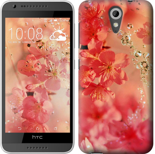 

Чехол Розовые цветы для HTC Desire 620 323687