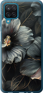 Чехол Черные цветы для Samsung Galaxy A12 A125F