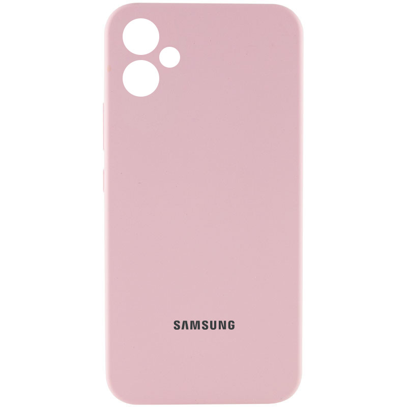 Чехол Silicone Cover Lakshmi Full Camera (AAA) with Logo для Samsung Galaxy A06 (Розовый / Pink Sand)