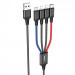 Дата кабель Hoco X76 4in1 Type-C + Type-C + Lightning + MicroUSB (1m)