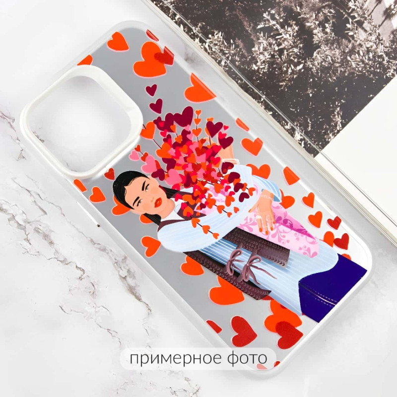 Фото TPU+PC чехол TakiTaki Love magic glow для Samsung Galaxy S22+ (Girl in love / White) на vchehle.ua