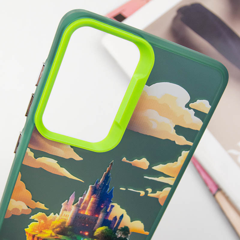 Фото TPU+PC чехол TakiTaki Fantasy magic glow для Apple iPhone 15 (6.1") (Sky castle - Green) в магазине vchehle.ua