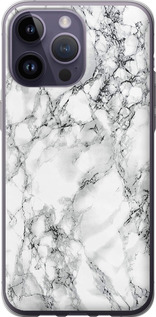 Чехол Мрамор белый для iPhone 14 Pro Max