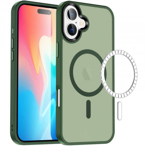 TPU+PC чехол Metal Buttons with Magnetic Safe Colorful для Apple iPhone 16 Plus (6.7")