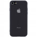 TPU чохол Matte LOGO на Apple iPhone 7 / 8 (4.7") (Чорний / Black)