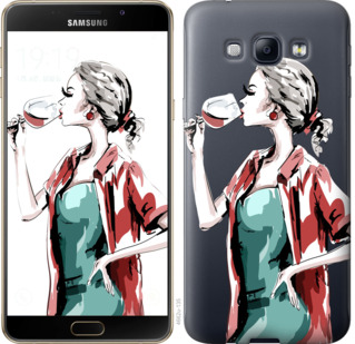 

Чехол Девушка с бокалом для Samsung Galaxy A8 A8000 841343