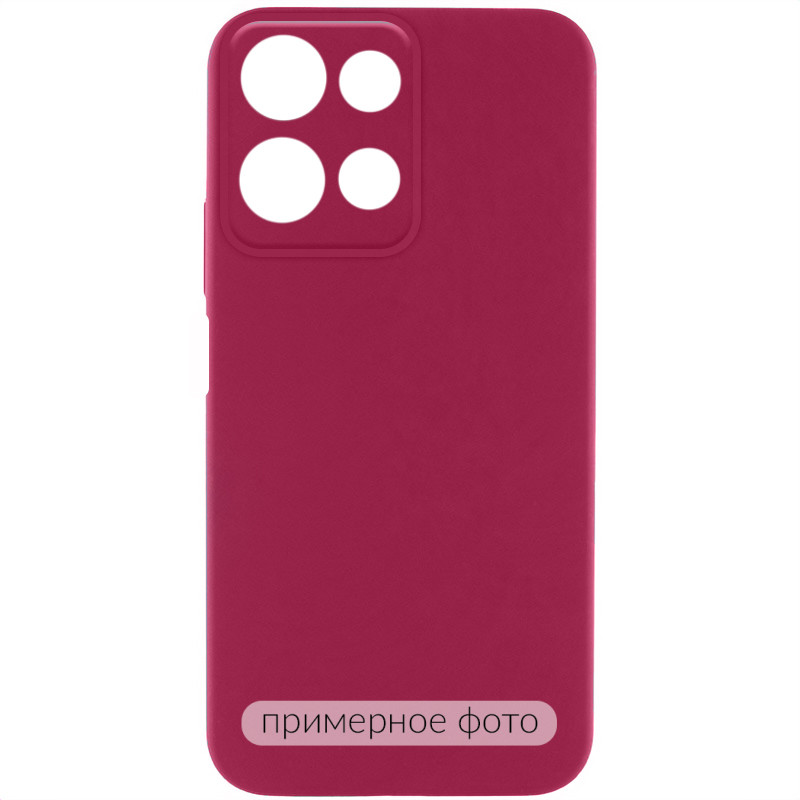Чохол Silicone Cover Lakshmi Full Camera (AA) на Motorola Moto G15 4G (Бордовий / Marsala)