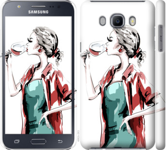 

Чехол Девушка с бокалом для Samsung Galaxy J7 (2016) J710F 841383