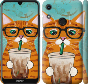 Чохол Зеленоокий кіт в окулярах на Huawei Y6s
