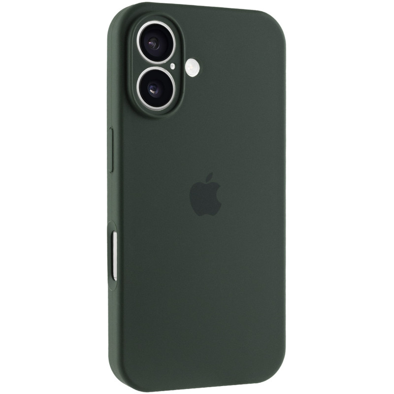 Чехол Silicone Case Full Camera Protective (AA) для Apple iPhone 16 (6.1") (Зеленый / Cyprus Green)