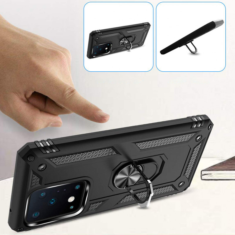 Купити Ударостійкий чохол Serge Ring for Magnet на Samsung Galaxy S20 Ultra (Чорний) на vchehle.ua