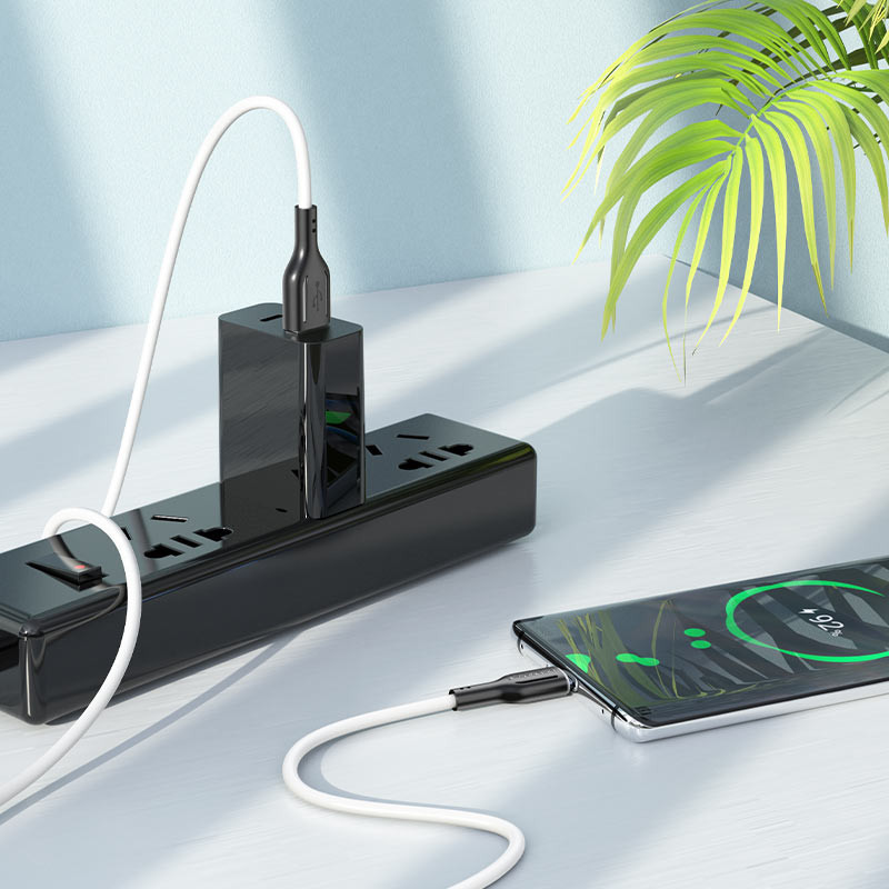 Дата кабель Borofone BX63 USB to Type-C (1m) (Черно - белый) в магазине vchehle.ua