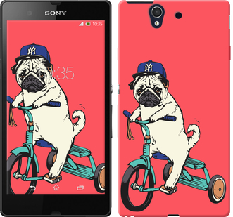 

Чехол Мопс на велосипеде для Sony Xperia Z C6602 87705