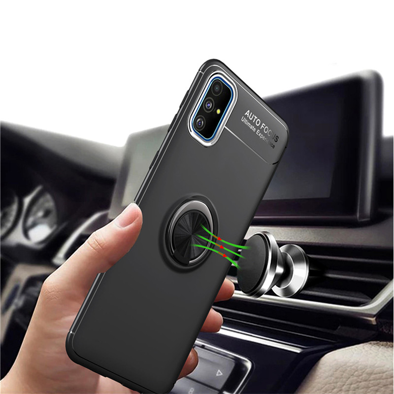 Заказать TPU чехол Deen ColorRing под магнитный держатель (opp) для Samsung Galaxy A71 (Черный / Черный) на vchehle.ua