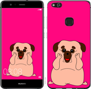 

Чехол Весёлый мопс для Huawei P10 Lite 928573