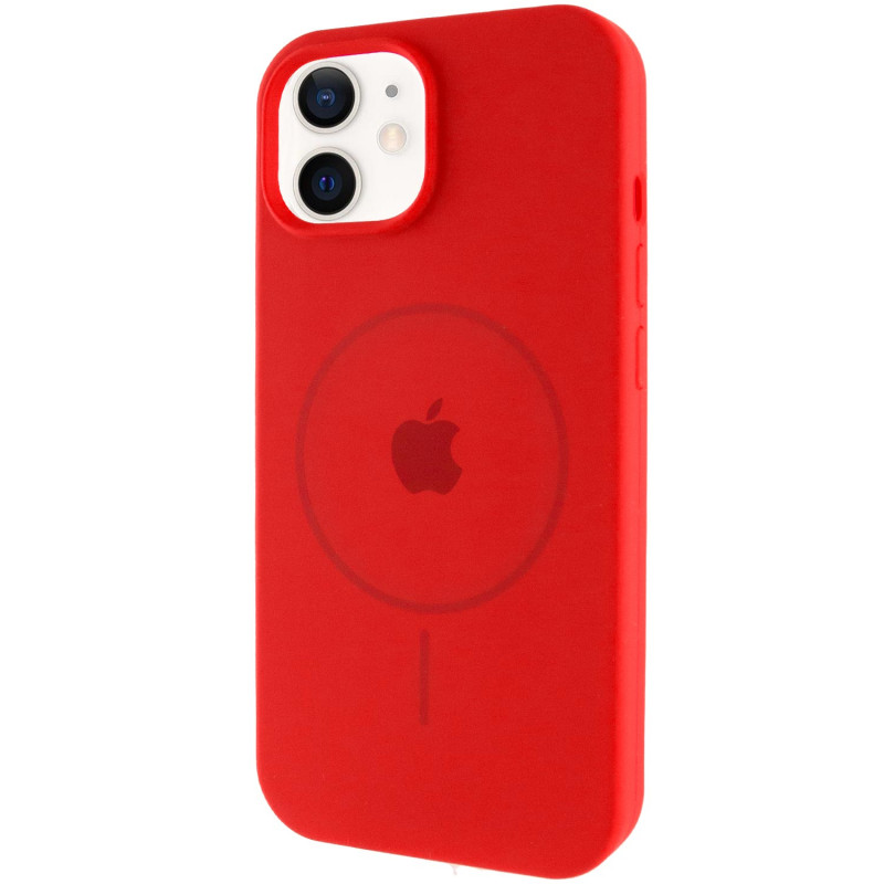 Чехол Silicone Case Full Protective (AA) with Magnetic Safe для Apple iPhone 11 (6.1") (Красный / Red)