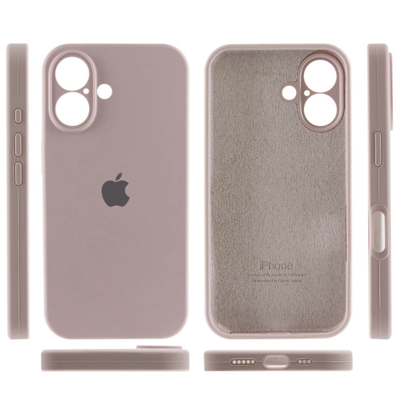 Фото Чехол Silicone Case Full Camera Protective (AA) для Apple iPhone 16 (6.1") (Серый / Lavender) в магазине vchehle.ua