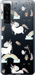

Чехол Единорог и кофе для Vivo X50 1607302