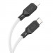 Фото Дата кабель Hoco X90 Cool silicone Type-C to Lightning 20W (1m) (White) на vchehle.ua
