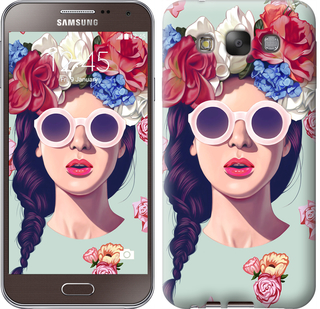 

Чехол Девушка с цветами для Samsung Galaxy E7 E700H 95571