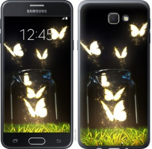 Чехол Бабочки для Samsung Galaxy J7 Prime