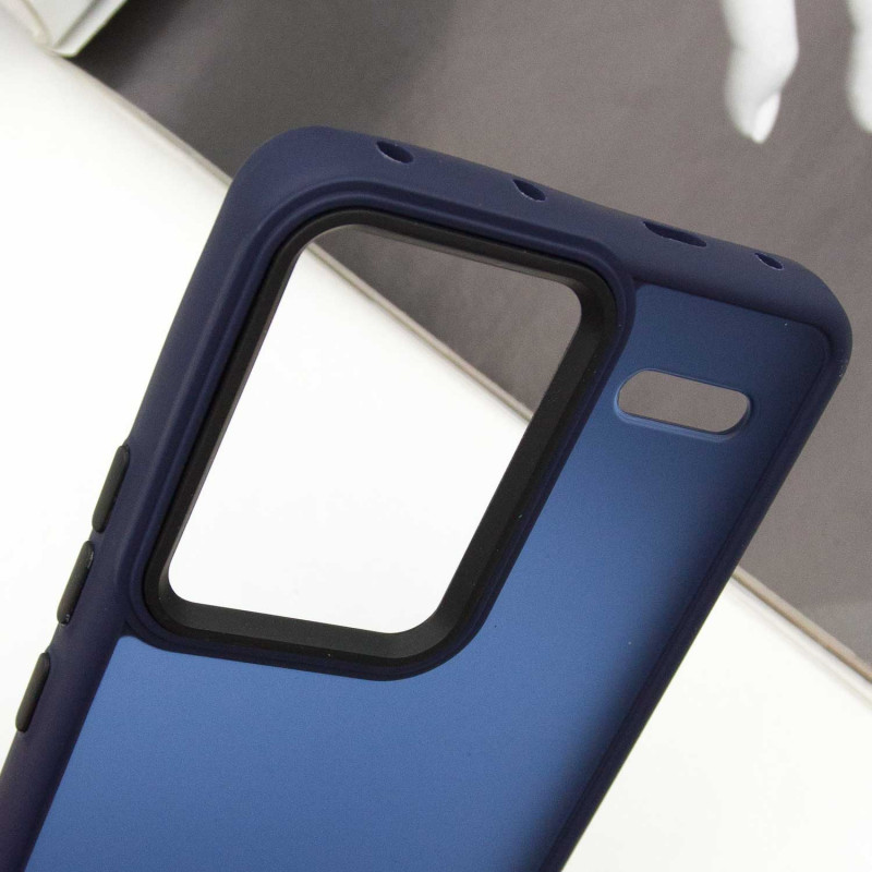 Чехол TPU+PC Lyon Frosted для Xiaomi Redmi Note 13 Pro+ (Navy Blue) в магазине vchehle.ua