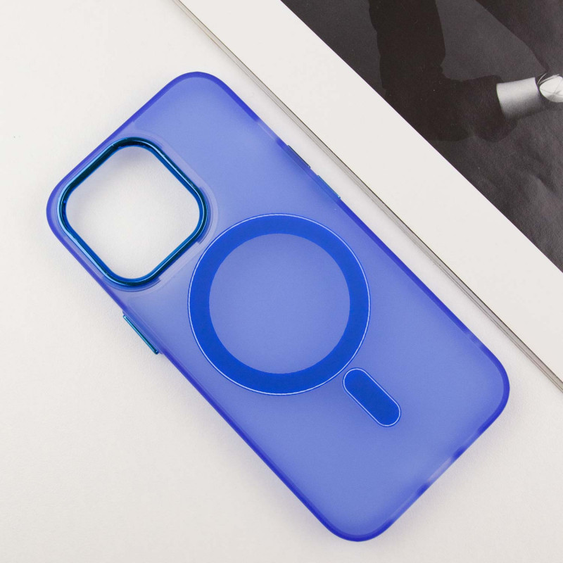 Фото Чохол TPU+PC Lily with Magnetic safe на Apple iPhone 13 Pro (6.1") (Blue) в маназині vchehle.ua