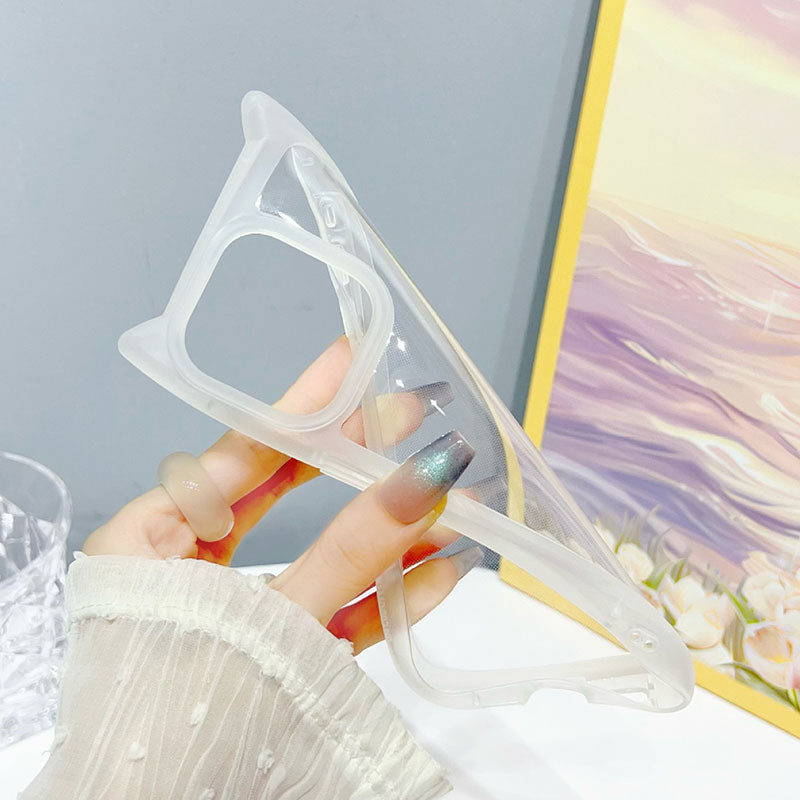 Фото Чехол TPU Cat для Apple iPhone 15 Pro (6.1") (Transparent) на vchehle.ua