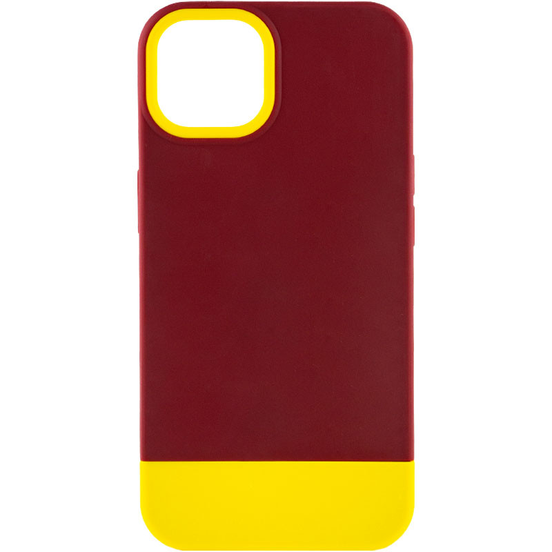 Чохол TPU+PC Bichromatic на Apple iPhone 12 Pro Max (6.7") (Brown burgundy / Yellow)
