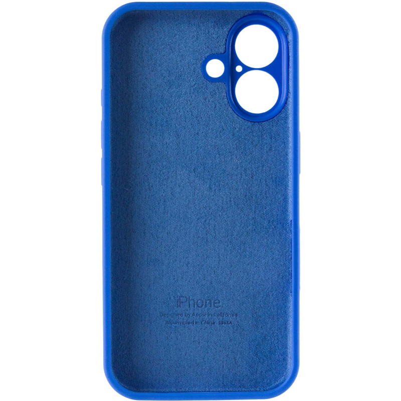 Чехол Silicone Case Full Camera Protective (AA) для Apple iPhone 16 Plus (6.7") (Синий / Capri Blue) в магазине vchehle.ua