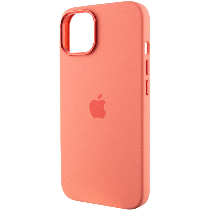 Фото Чохол Silicone Case Metal Buttons (AA) на Apple iPhone 12 Pro / 12 (6.1") (Рожевий / Pink Pomelo) в маназині vchehle.ua