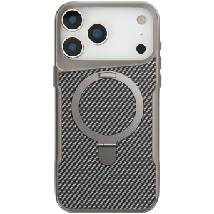 TPU+PC чохол Metal Buttons with Magnetic Safe Carbon Ring на Apple iPhone 17 Pro Max (6.9")