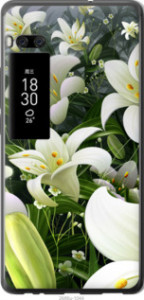 Чехол Белые лилии для Meizu Pro 7