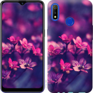 Чехол Пурпурные цветы для Realme 3